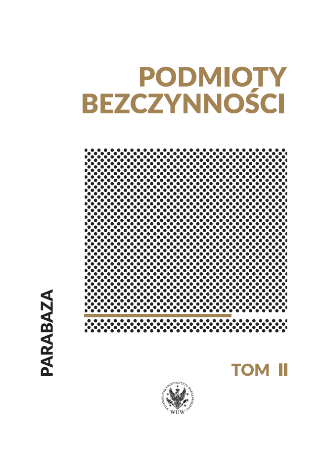 ‘It Is a Pity that I Cannot Start Anything…’ – Szczęsny Kossakowski as a Subject of Idleness Cover Image