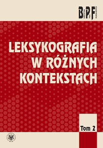 Lexicography in Various Contexts. Volume 2