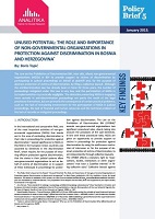 Unused Potential: The Role and Importance of Non-Governmental Organizations in Protection Against Discrimination in Bosnia and Herzegovina