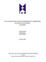 An assessment of the role of the Independent Oversight Bodies in Security Sector Reform in Albania