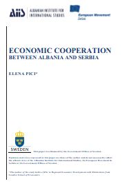 ECONOMIC Cooperation between Albania and Serbia