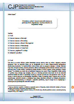 Frequency, reasons and challenges of constitutional changes on the example of the five states formed in the territory of the former Yugoslavia - useful experiences for the Republic of Serbia