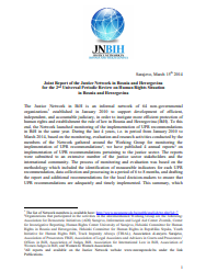 Joint Report of the Justice Network in Bosnia and Herzegovina for the 2nd Universal Periodic Review on Human Rights Situation in Bosnia and Herzegovina