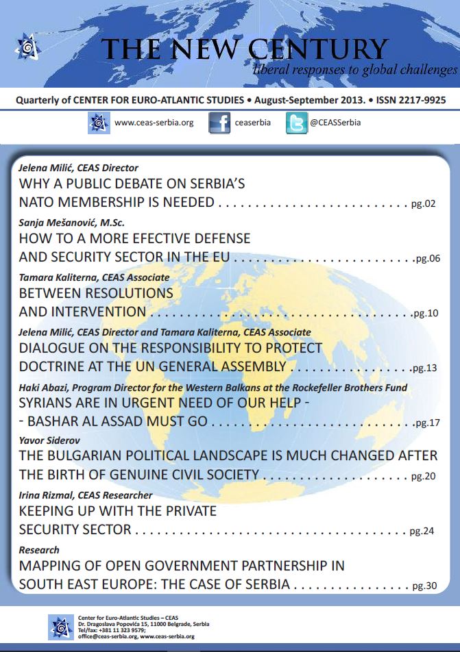 THE BULGARIAN POLITICAL LANDSCAPE IS MUCH CHANGED AFTER THE BIRTH OF A GENUINE CIVIL SOCIETY Cover Image