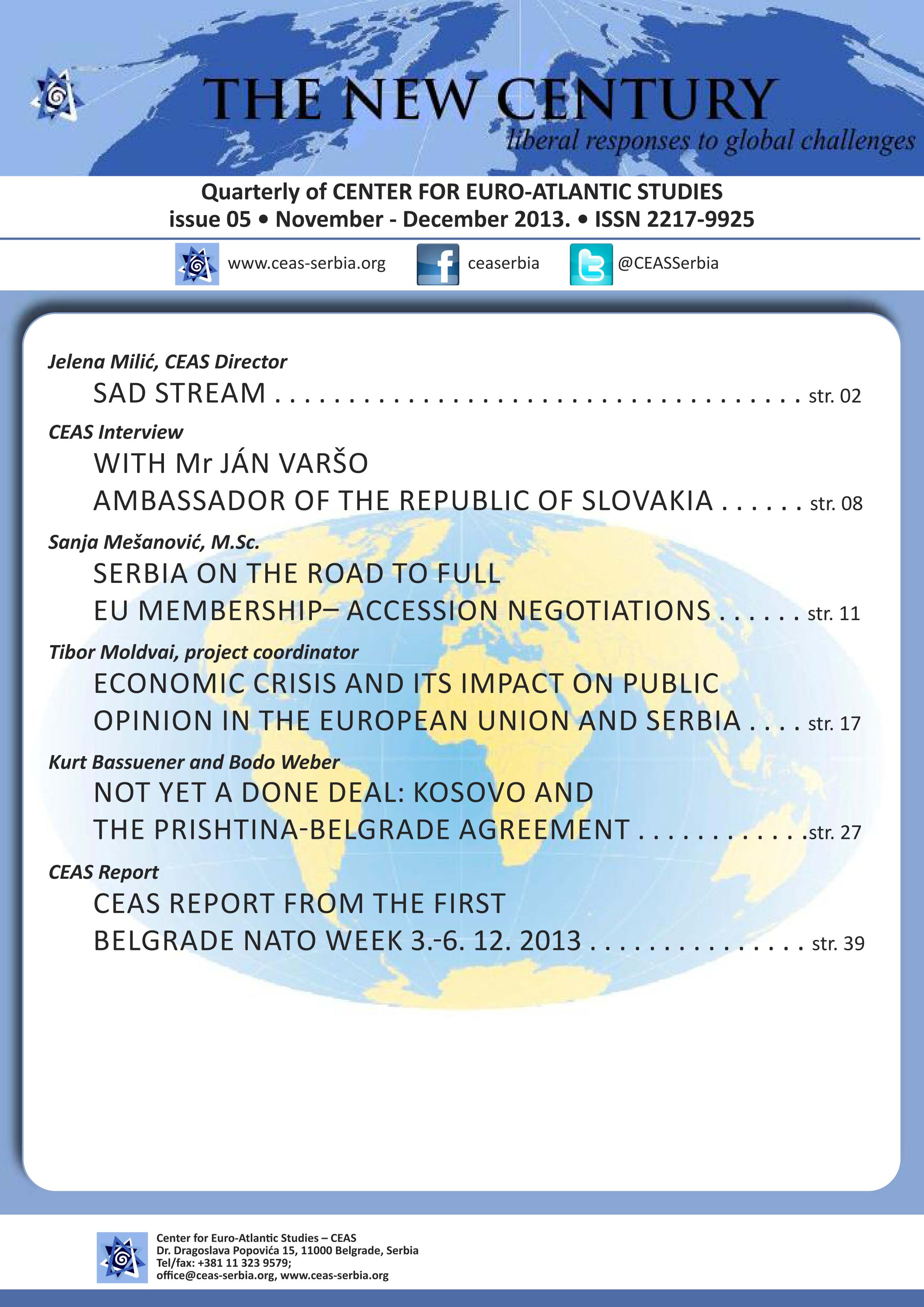 NOT YET A DONE DEAL: KOSOVO AND THE PRISHTINA-BELGRADE AGREEMENT Cover Image