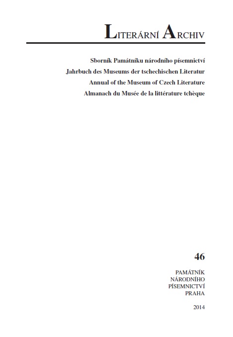 Knihovna Jana Thona (1886−1973) v Památníku národního písemnictví - hledání klíče k interpretaci