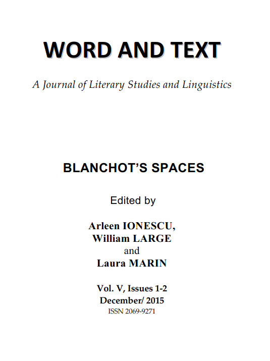 The Poetics of the Literary Space in Maurice Blanchot’s Work: Cover Image