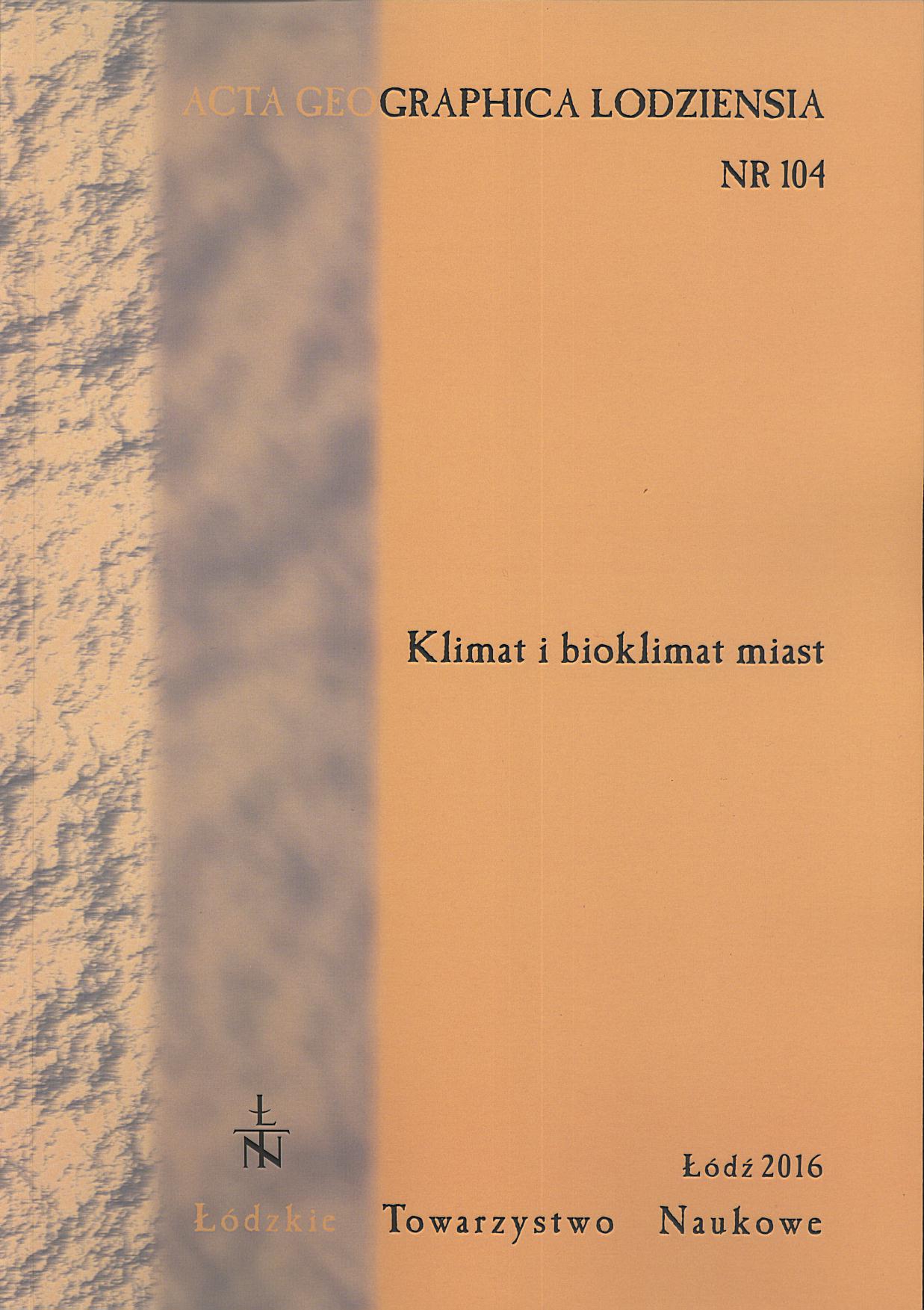 Klimat i bioklimat miast