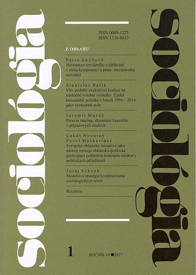 Vliv podoby exekutivní koalice na následné volební výsledky. Česká komunální politika v letech 1994 – 2014 jako výzkum¬né pole