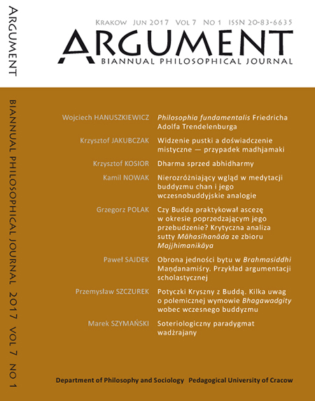 Obrona jedności bytu w Brahmasiddhi Maṇḍanamiśry. Przykład argumentacji scholastycznej