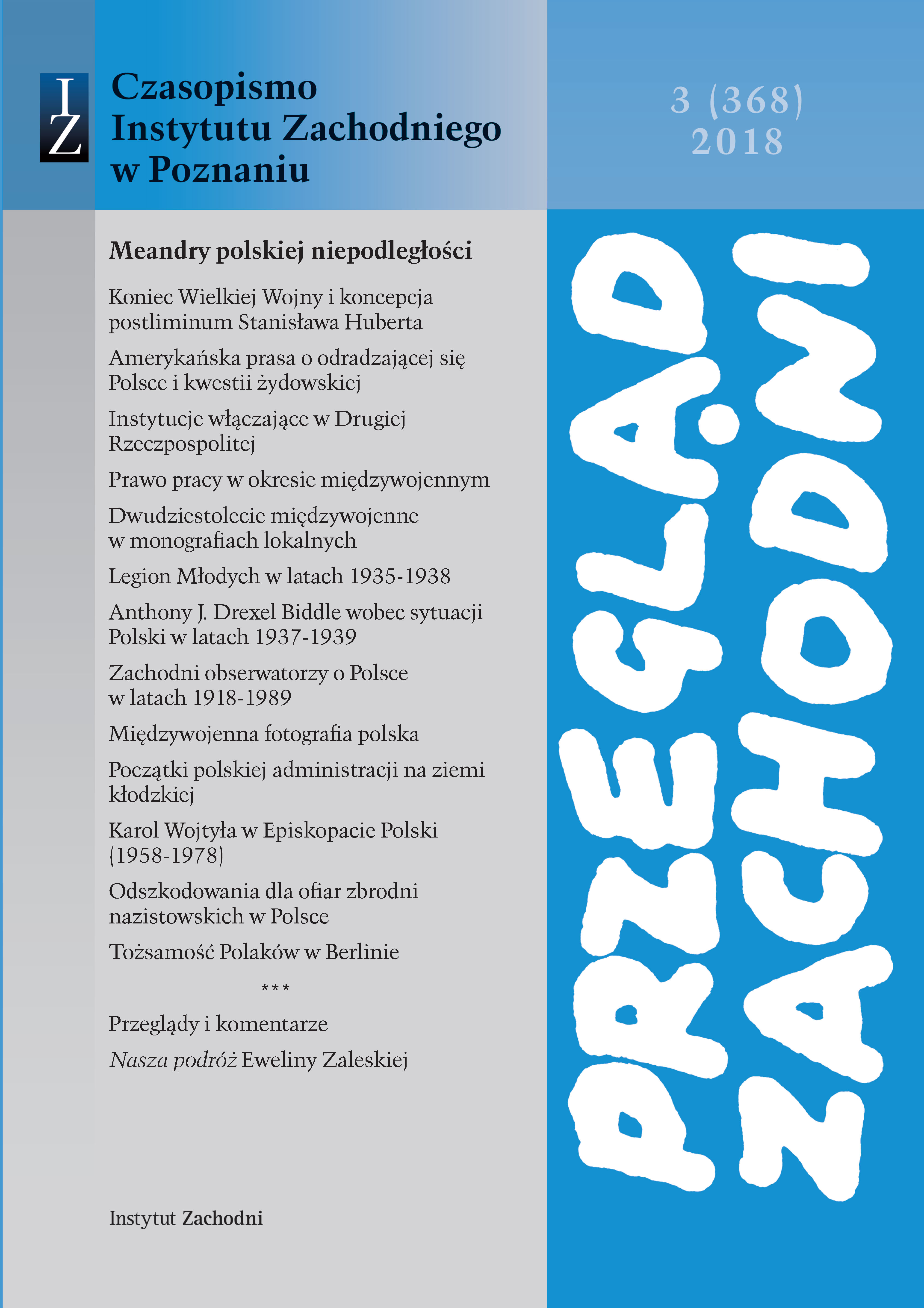 Wybrane instytucje włączające w Drugiej Rzeczpospolitej do 1926 roku