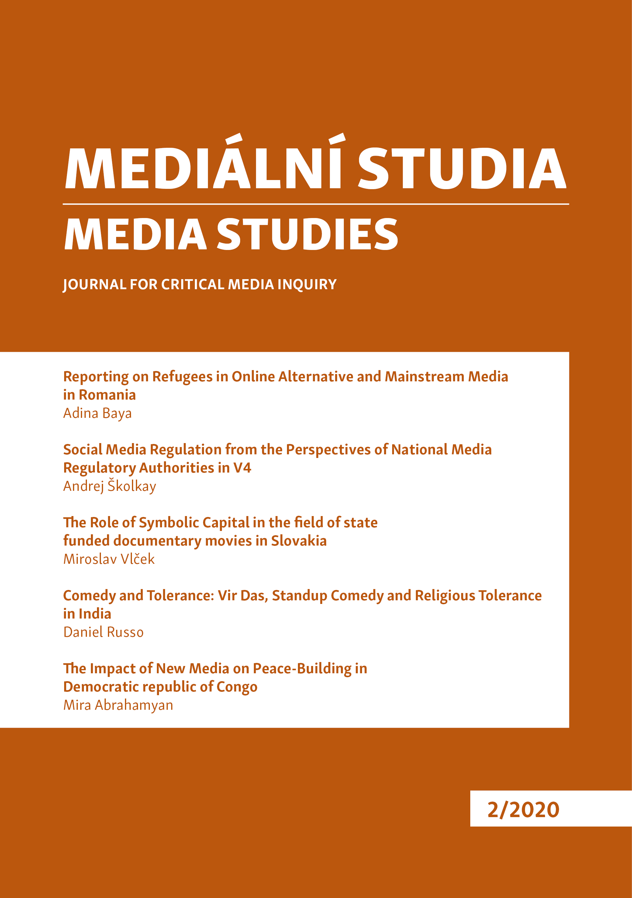 The Role of Symbolic Capital in the Field of State Funded Documentary Movies in Slovakia Cover Image
