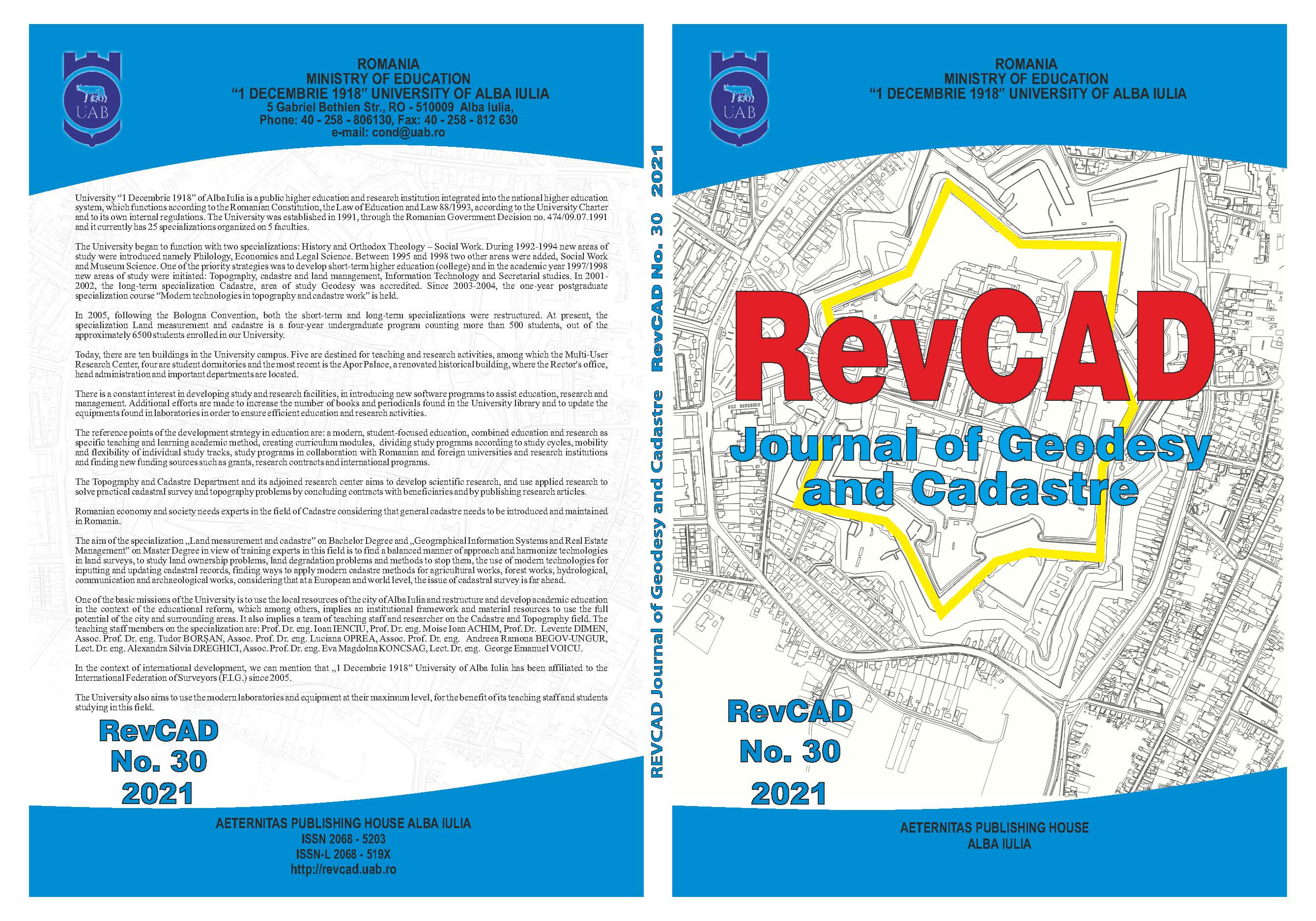 Topo-Cadastral Works Carried Out in View of the Cadastral Plan Corresponding to the Cadastral Sector Number 108 from the Village of Săliștea, Alba County