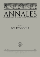 Annales Universitatis Mariae Curie-Skłodowska, sectio K – Politology
