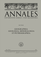 Annales Universitatis Mariae Curie-Sklodowska, sectio B – Geographia, Geologia, Mineralogia et Petrographia