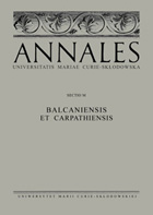 Annales Universitatis Mariae Curie-Sklodowska, sectio M – Balcaniensis et Carpathiensis
