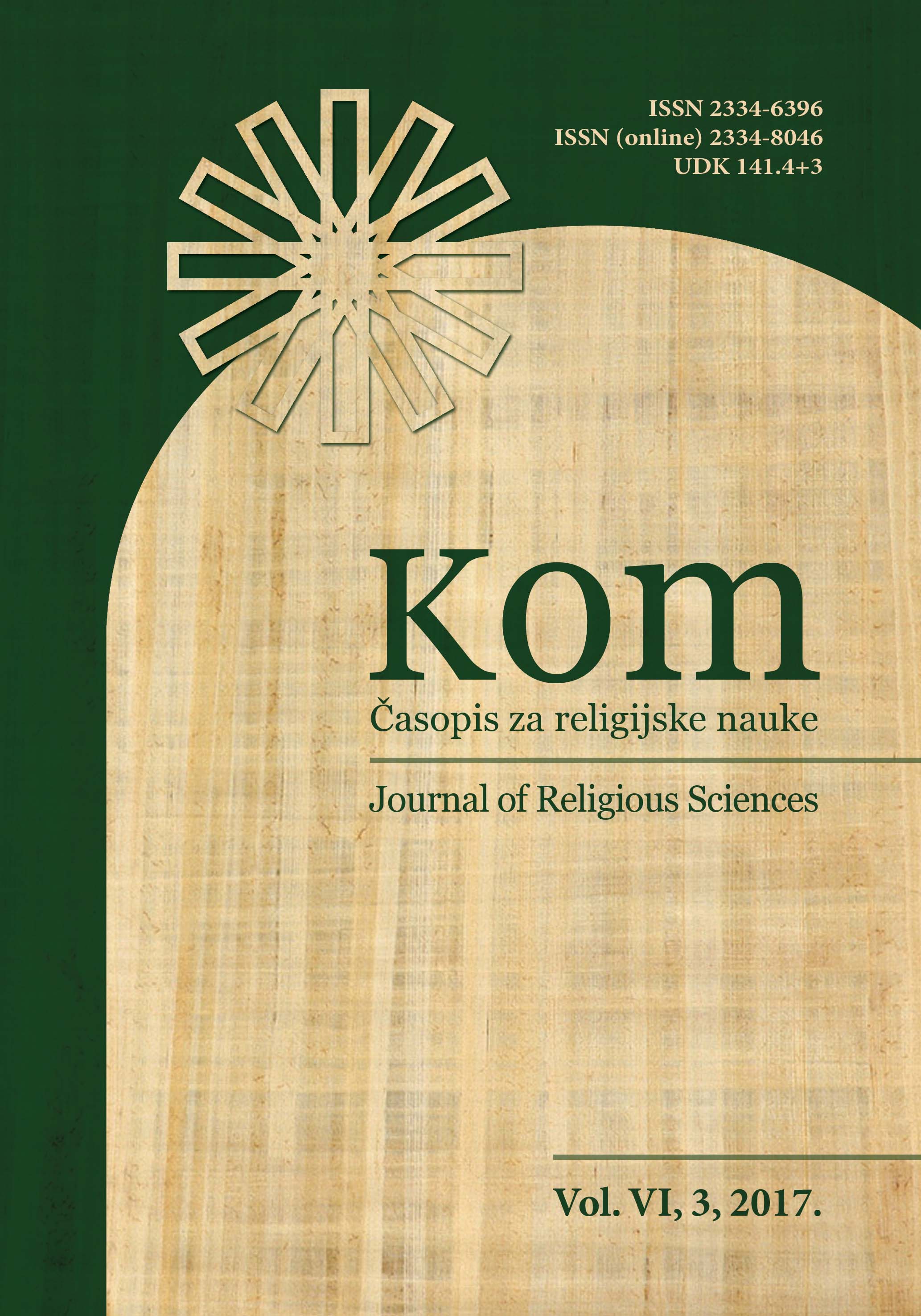 Kom: Journal of Religious Sciences Cover Image