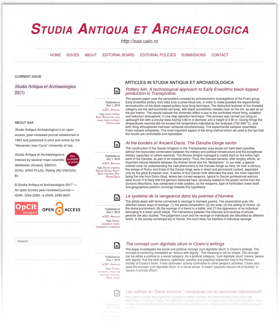 Studia Antiqua et Archaeologica