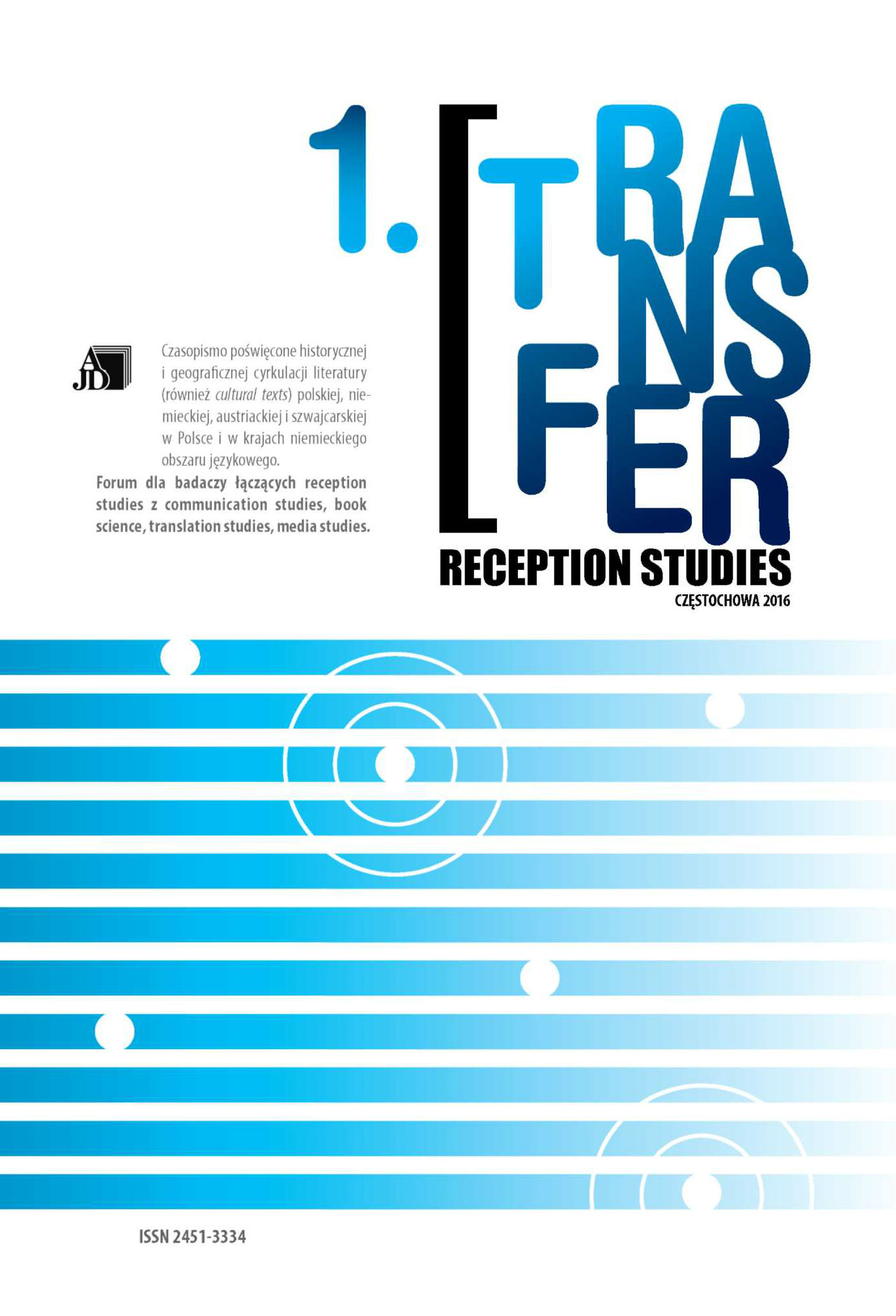 Transfer. Reception studies Cover Image